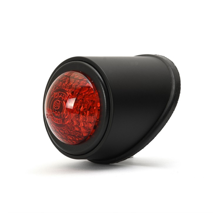 Retro LED Rücklicht Bremslicht Rund Chrom E-geprüft für Chopper Scrambler  Cafe Racer, Rücklichter, Beleuchtung, Verschleissteile