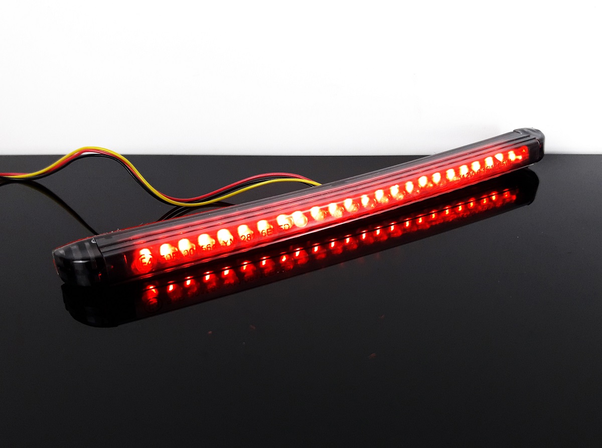 LED Motorrad Rücklicht E gepr rund mit Kennzeichen Beleuchtung Cafe Racer  Style 