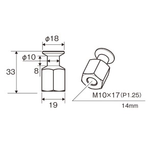 Bobbin's | Daytona | Alu | silber | M10 x 1,25mm