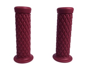 2 GRIPS, westwood style, bordeaux red, f. 22mm handlebars