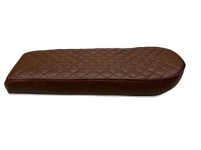 Cafe-Racer, Scrambler SEAT, universal, darkbrown/vintage leather, brown square-stitching