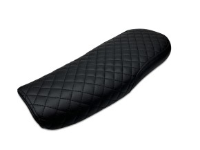 Cafe-Racer, Scrambler SEAT, Honda CX500, black leather, black square-stitching