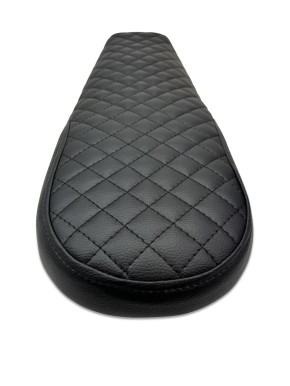 Cafe-Racer, Scrambler SEAT, Honda CX500, black leather, black square-stitching